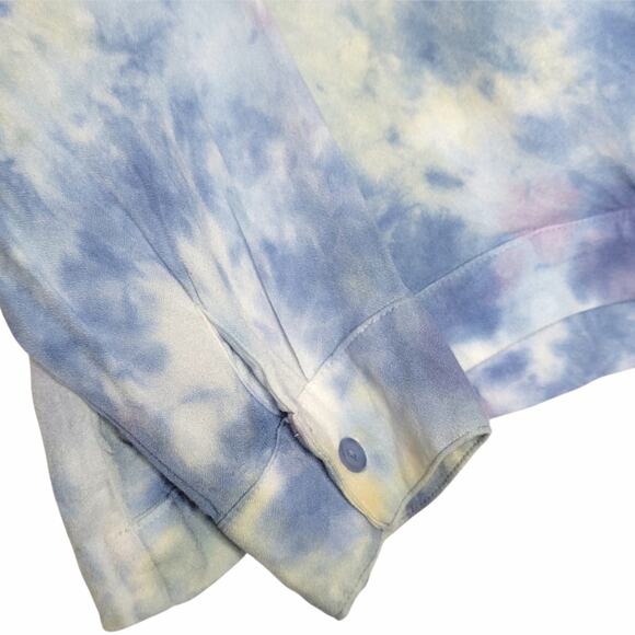 Young Fabulous & Broke Soho Tie Dye Surplice Top Blue Yellow Size Small NWT - Picture 5 of 8